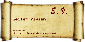 Seiler Vivien névjegykártya